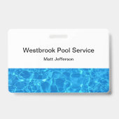 プールサービスの従業員IDバッジ バッジ (裏面)