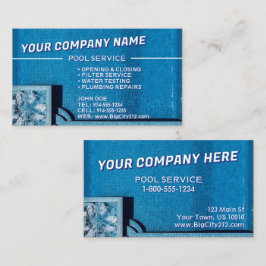 プールサービスカスタマイズ可能な名刺 名刺