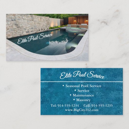 プールサービスカスタマイズ可能な名刺 名刺 (正面/裏面)