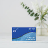 プールサービスカーモダンドシンプルの名刺 名刺 (スタンド正面)