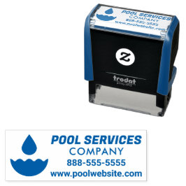 プールサービス会社の自己印鑑 セルフインキングスタンプ