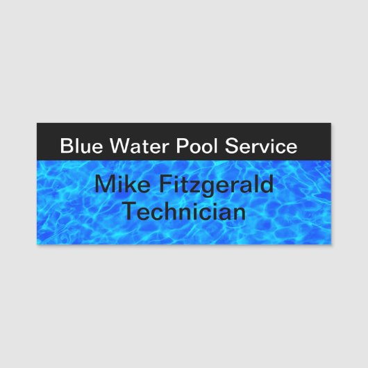 プールサービス従業員 名札 (正面)
