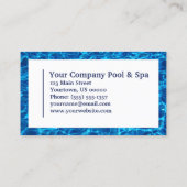 プールサービス青海原のさざ波 名刺 (裏面)