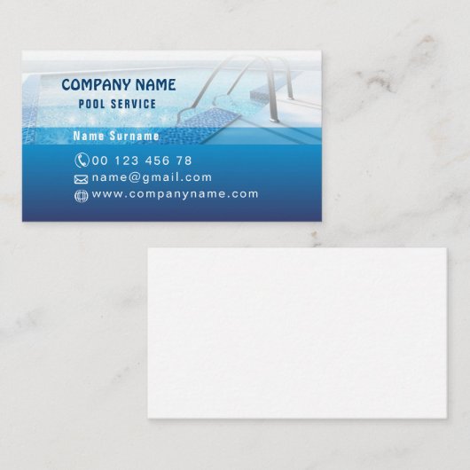 プールサービス 名刺 (正面/裏面)
