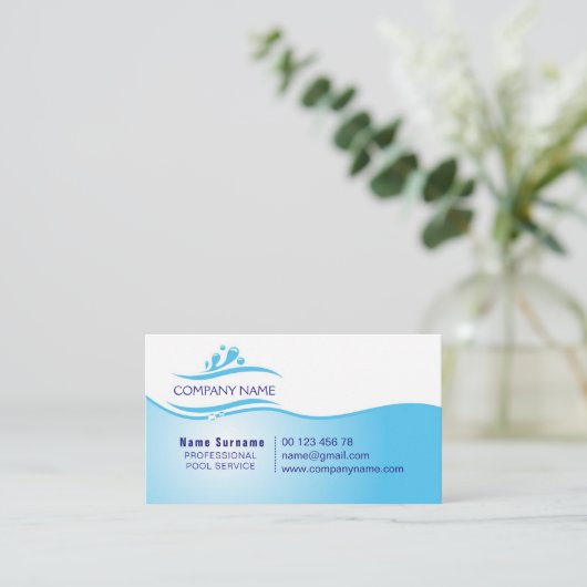 プールサービス 名刺 (スタンド正面)