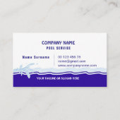 プールサービス 名刺 (正面)