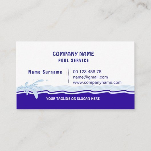 プールサービス 名刺 (正面)