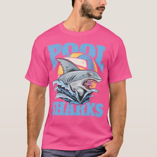 プールシャークウォーターポロ Tシャツ (正面)