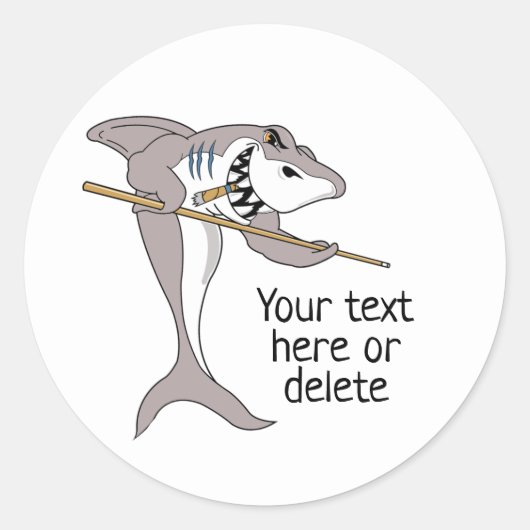 プールシャークカスタム文字 ラウンドシール (正面)