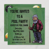 プールシャークパーティー招待状 招待状 (正面/裏面)