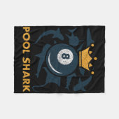 プールシャークビリヤードPoolビリヤードHall Player Ba フリースブランケット (正面(横))