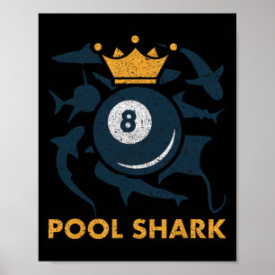 プールシャークビリヤードPoolビリヤードHall Player Ba ポスター