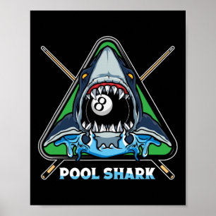 プールシャークビリヤードPool Snooker Billiardsラック ポスター