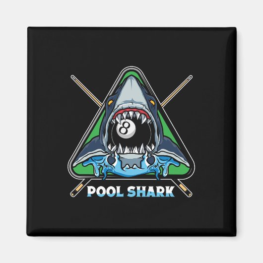 プールシャークビリヤードPool Snooker Billiardsラック マグネット (正面)