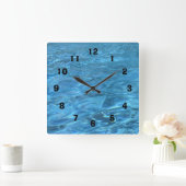 プールタイムウォールクロック スクエア壁時計 (ホーム)