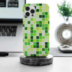 プールタイル, グリーンモザイクタイル, 幾何学模様 iPhone 15 PRO MAXケース