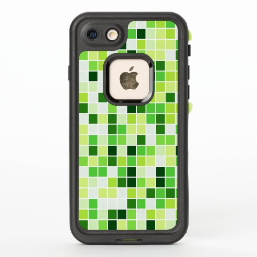 プールタイル, グリーンモザイクタイル, 幾何学模様 LifeProof iPhoneケース (裏面)