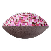 プールタイル、ピンクのモザイクタイル、幾何学的パターン アメリカンフットボール (回転90)