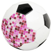 プールタイル、ピンクのモザイクタイル、幾何学的パターン サッカーボール (3/4)