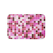 プールタイル、ピンクのモザイクタイル、幾何学的パターン バスマット (正面)