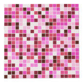 プールタイル、ピンクのモザイクタイル、幾何学的パターン フォトキューブ (正面)