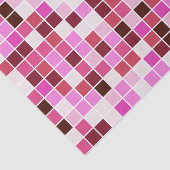 プールタイル、ピンクのモザイクタイル、幾何学的パターン 薄葉紙 (詳細)