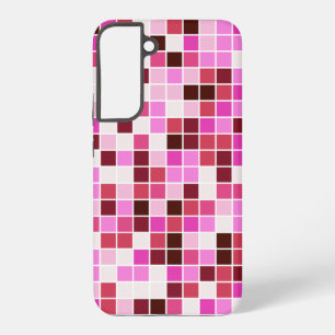 プールタイル ピンクモザイクタイル 幾何学模様 SAMSUNG GALAXY S22+ケース