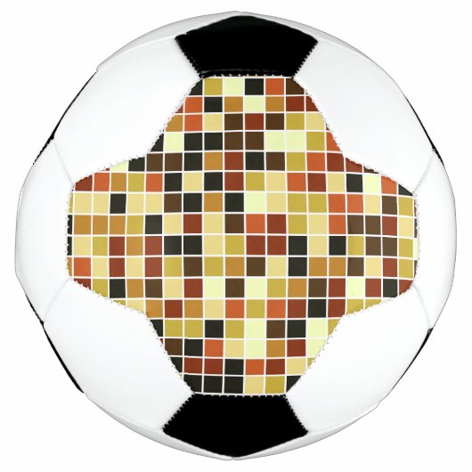 プールタイル, ブラウンモザイクタイル, 幾何学模様 サッカーボール (正面)