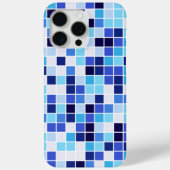 プールタイル, ブルーモザイクタイル, 幾何学模様 Case-Mate iPhoneケース (裏面)