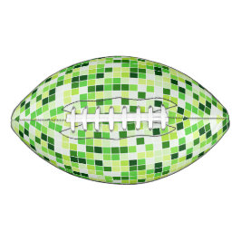プールタイル、緑のモザイクタイル、幾何学的パターン アメリカンフットボール