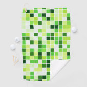 プールタイル、緑のモザイクタイル、幾何学的パターン ゴルフタオル (インサイチュ)