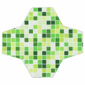 プールタイル、緑のモザイクタイル、幾何学的パターン サッカーボール (フラット)