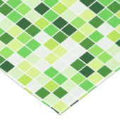 プールタイル、緑のモザイクタイル、幾何学的パターン ショートテーブルランナー (コーナー)