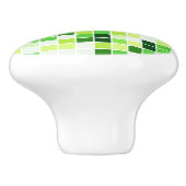 プールタイル、緑のモザイクタイル、幾何学的パターン セラミックノブ (側面)