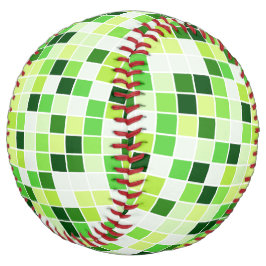 プールタイル、緑のモザイクタイル、幾何学的パターン ソフトボール