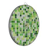 プールタイル、緑のモザイクタイル、幾何学的パターン ダーツボード (正面左)