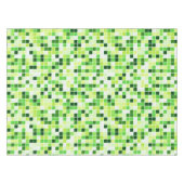 プールタイル、緑のモザイクタイル、幾何学的パターン テーブルクロス (正面(横))