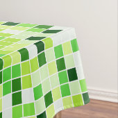 プールタイル、緑のモザイクタイル、幾何学的パターン テーブルクロス (インサイチュ)
