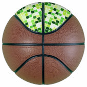 プールタイル、緑のモザイクタイル、幾何学的パターン バスケットボール (右)