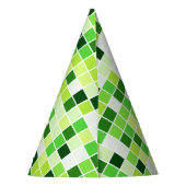 プールタイル、緑のモザイクタイル、幾何学的パターン パーティーハット (裏面)