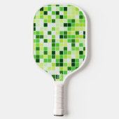 プールタイル、緑のモザイクタイル、幾何学的パターン ピックルボールラケット (裏面)