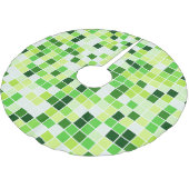 プールタイル、緑のモザイクタイル、幾何学的パターン ブラッシュドポリエステルツリースカート (アングル)