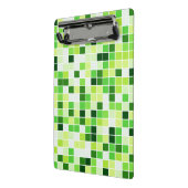 プールタイル、緑のモザイクタイル、幾何学的パターン ミニクリップボード (アングル2)