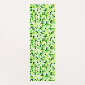 プールタイル、緑のモザイクタイル、幾何学的パターン ヨガマット (正面)