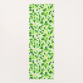 プールタイル、緑のモザイクタイル、幾何学的パターン ヨガマット (裏面)