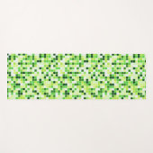 プールタイル、緑のモザイクタイル、幾何学的パターン ヨガマット (正面(横))