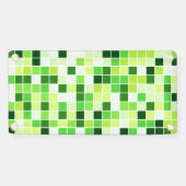 プールタイル、緑のモザイクタイル、幾何学的パターン 横断幕 (横)