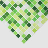 プールタイル、緑のモザイクタイル、幾何学的パターン 薄葉紙 (詳細)