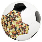 プールタイル、茶色のモザイクタイル、幾何学的パターン サッカーボール (3/4)