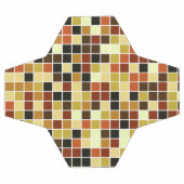 プールタイル、茶色のモザイクタイル、幾何学的パターン サッカーボール (フラット)